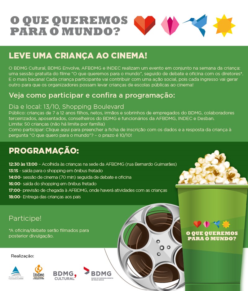 Convite Semana da Criança – sessão de cinema