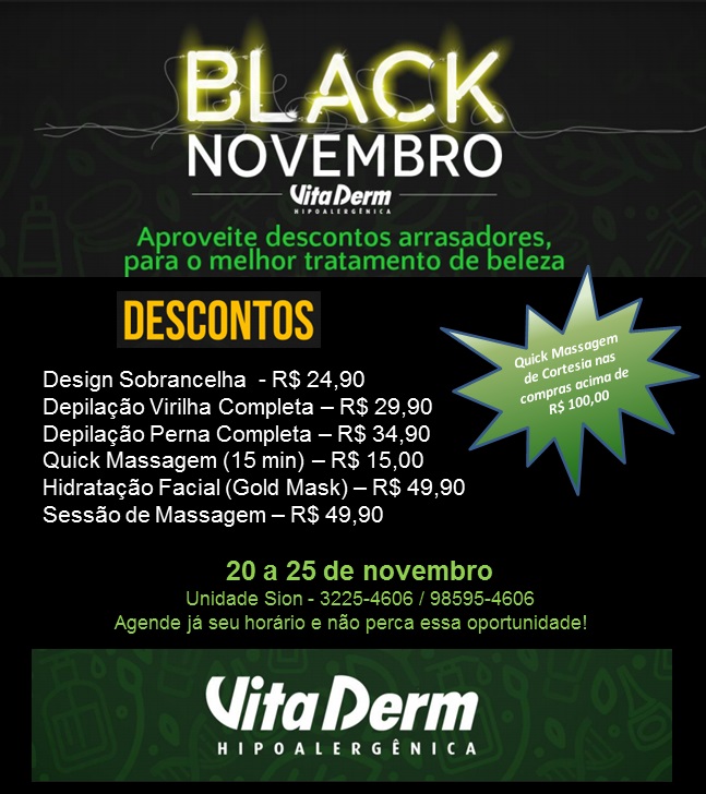 Vita Derm entra no clima da Black Friday